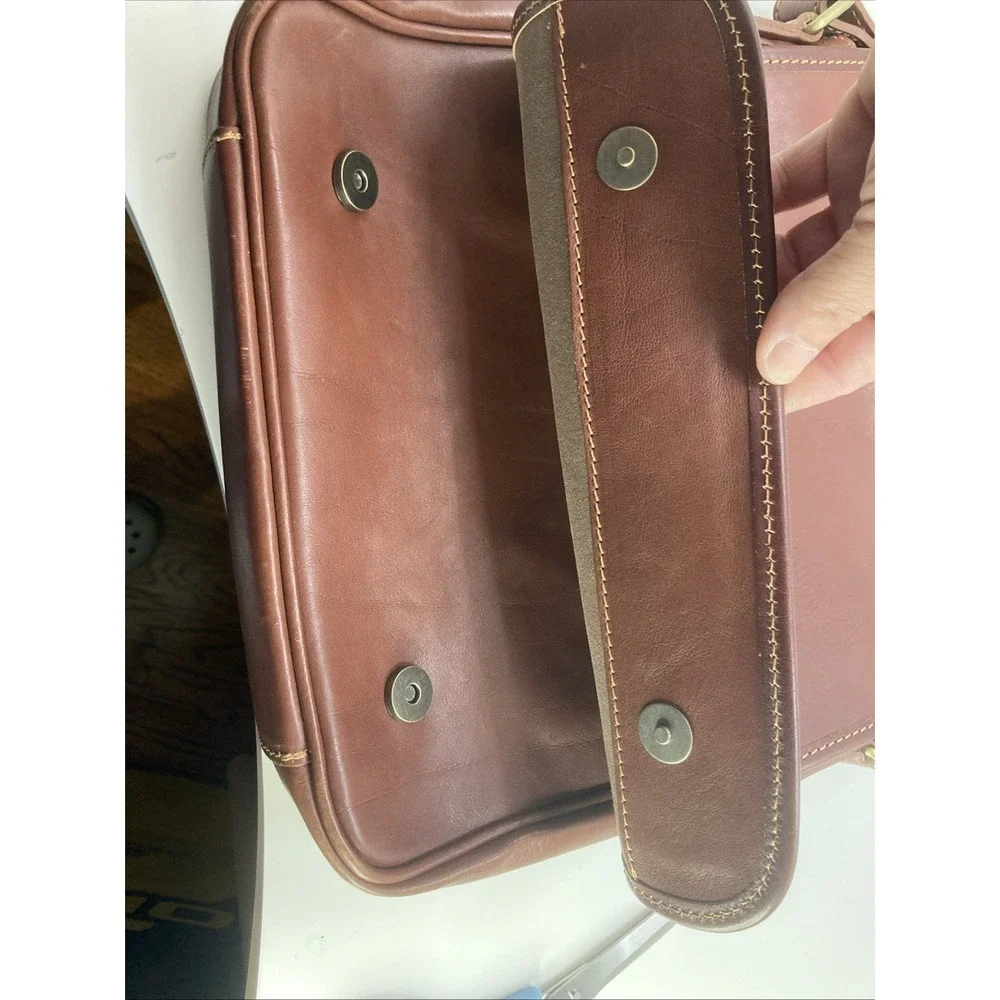 Vtg Italian Leather Messenger‎ Bag Crossbody Purse Commuter Handmade in Italy